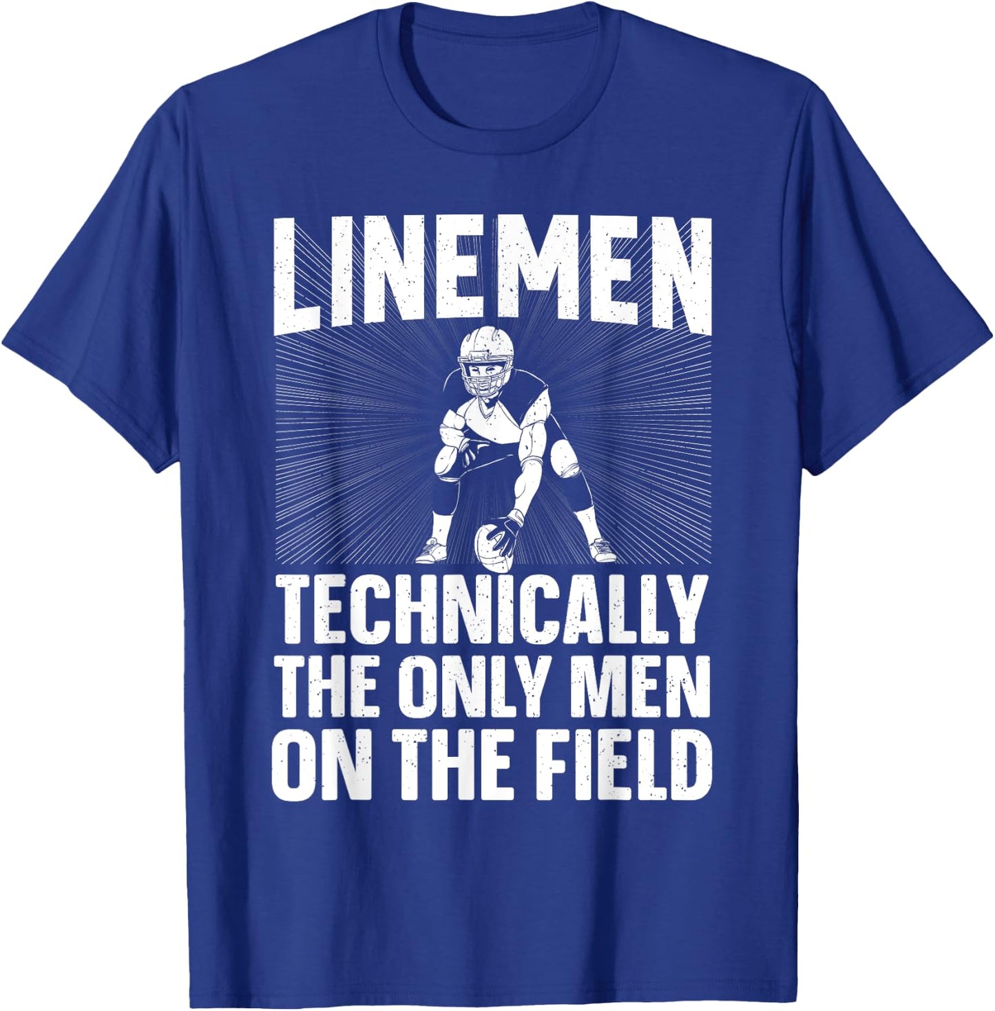 Funny Lineman Art Boys Coach Football Player Linemen T-Shirt - T-Shirt | Royal