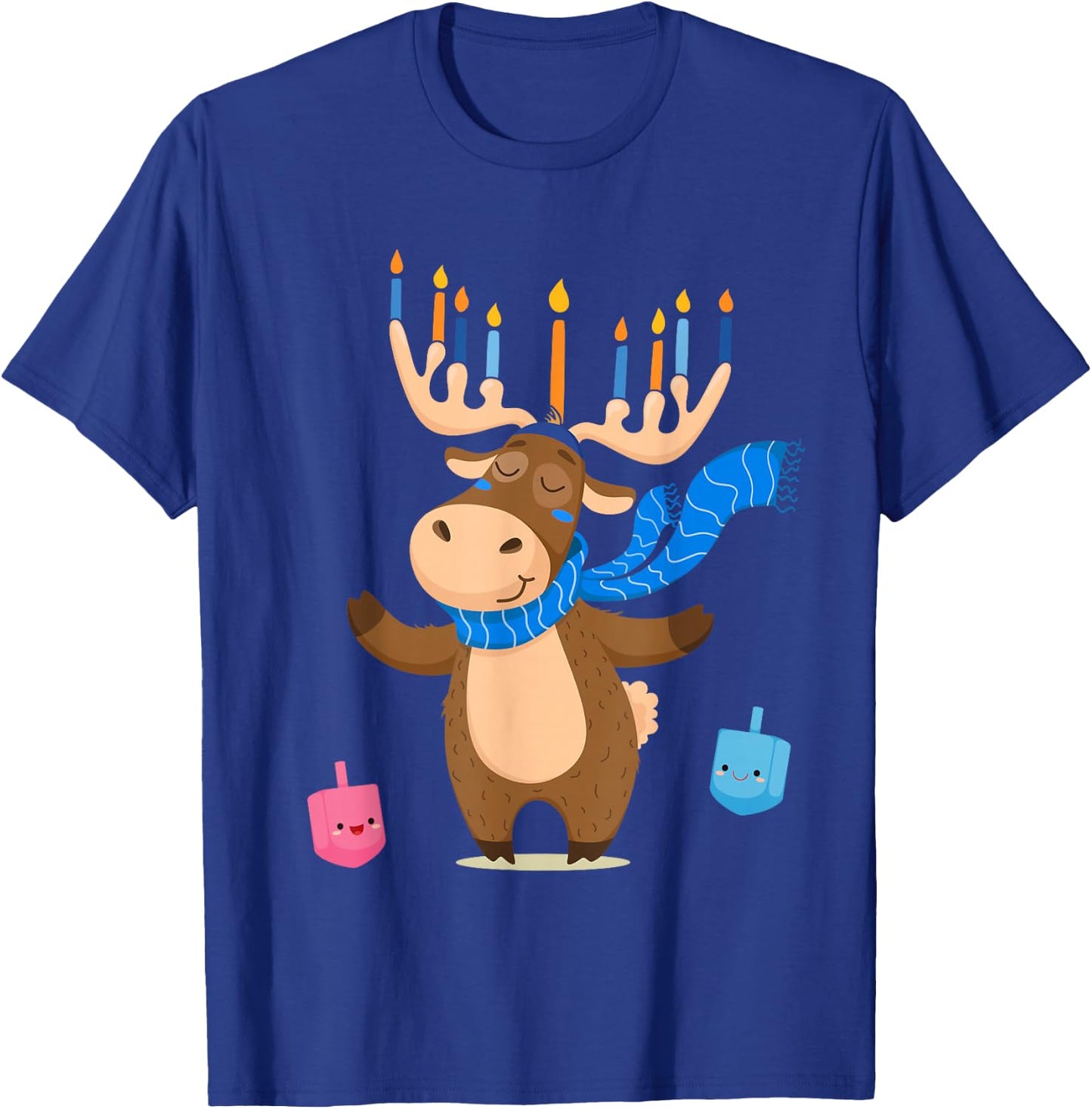 Jewish Moose Funny Hanukkah Shirt Moose Girl Women Pajamas T-Shirt - T-Shirt | Royal