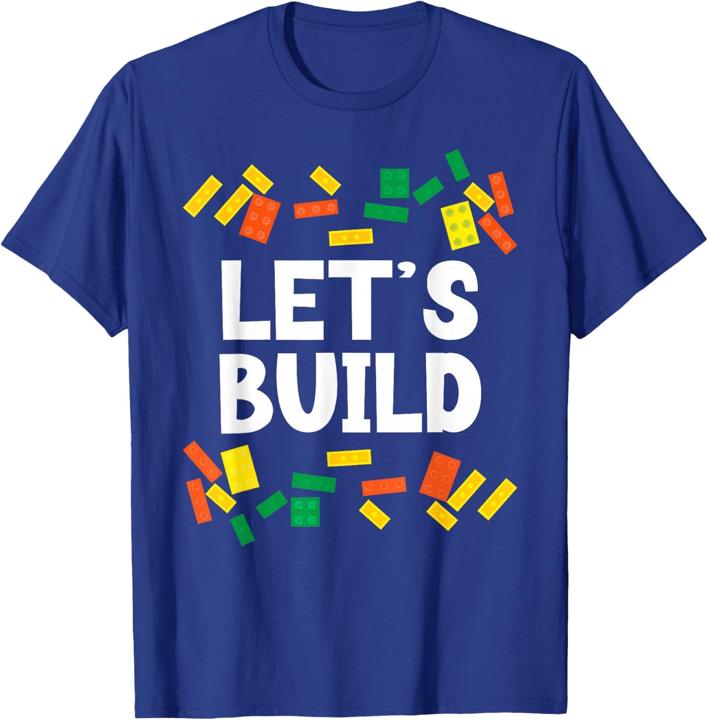 Master Builder Bricks Blocks Play Toys T-Shirt - T-Shirt | Royal