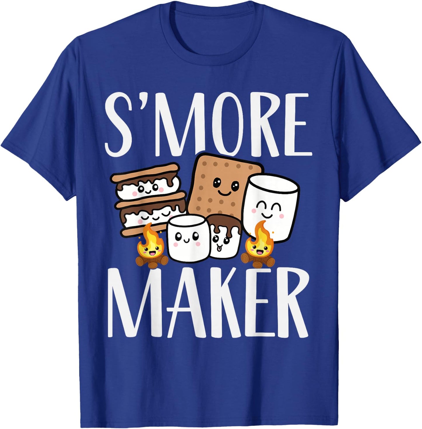Smore Maker, Funny Kawaii S'more Summer Camper Team Squad T-Shirt - T-Shirt | Royal