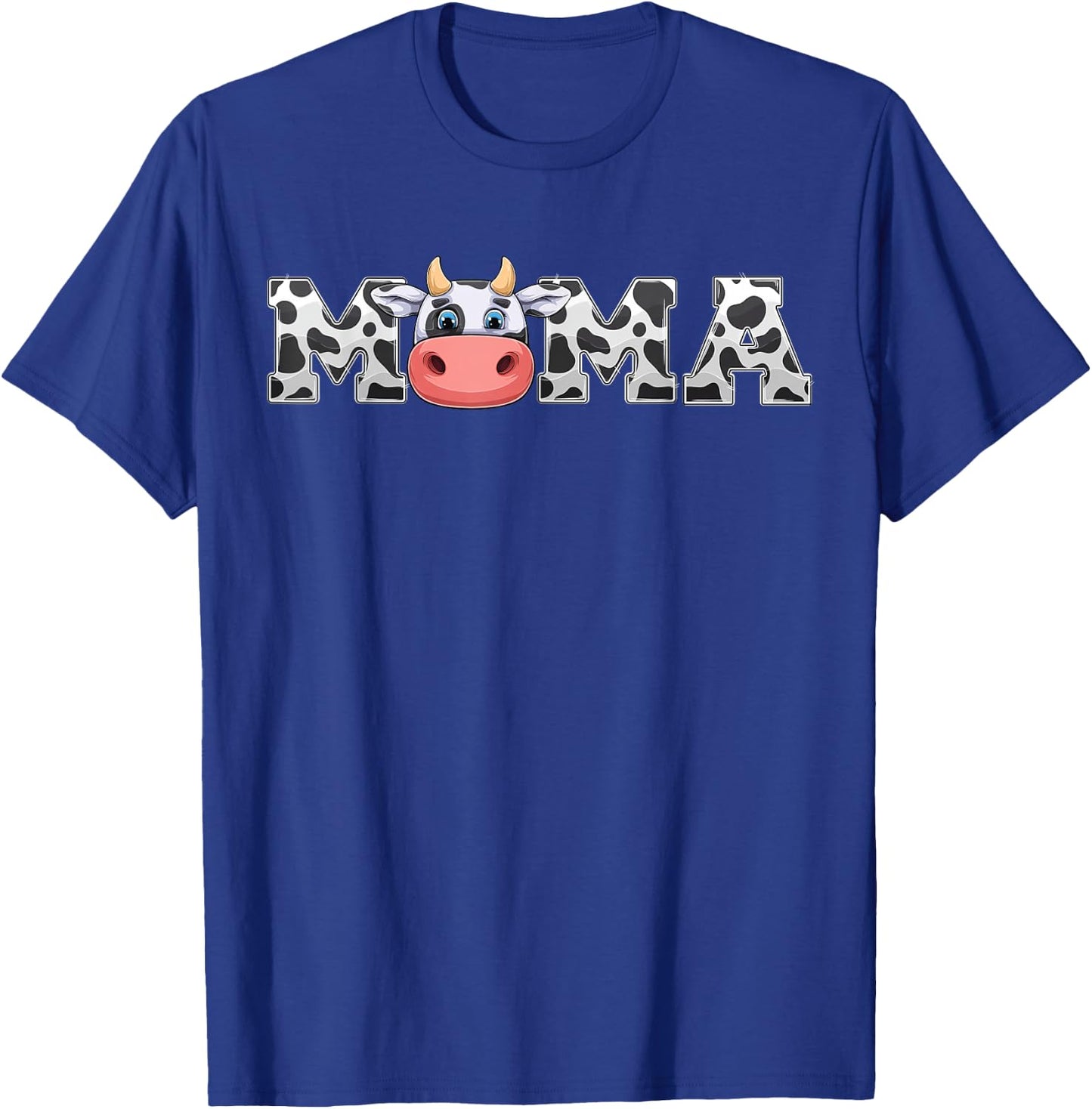 Mama Cow Print Cowboy Animal Pattern Farmer Cow Mother Mama T-Shirt - T-Shirt | Royal