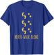 Dog Never Walk Alone Paws and Footprint T-Shirt - T-Shirt | Royal