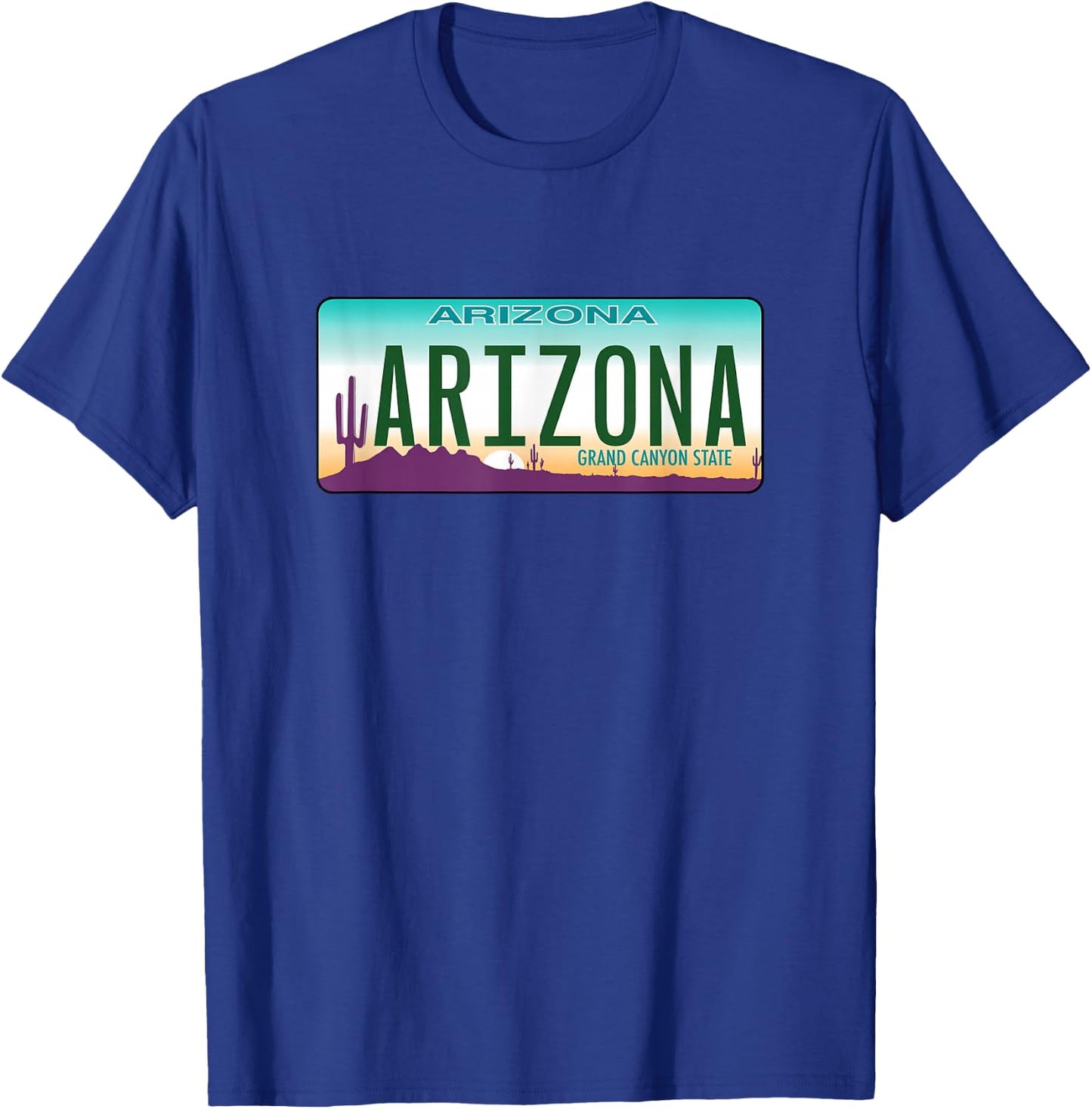 Arizona License Plate - Throwback Design - Classic T-Shirt - T-Shirt | Royal