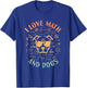 I Love Math and Dogs Algebra Dog Lover Teacher Men Women T-Shirt - T-Shirt | Royal