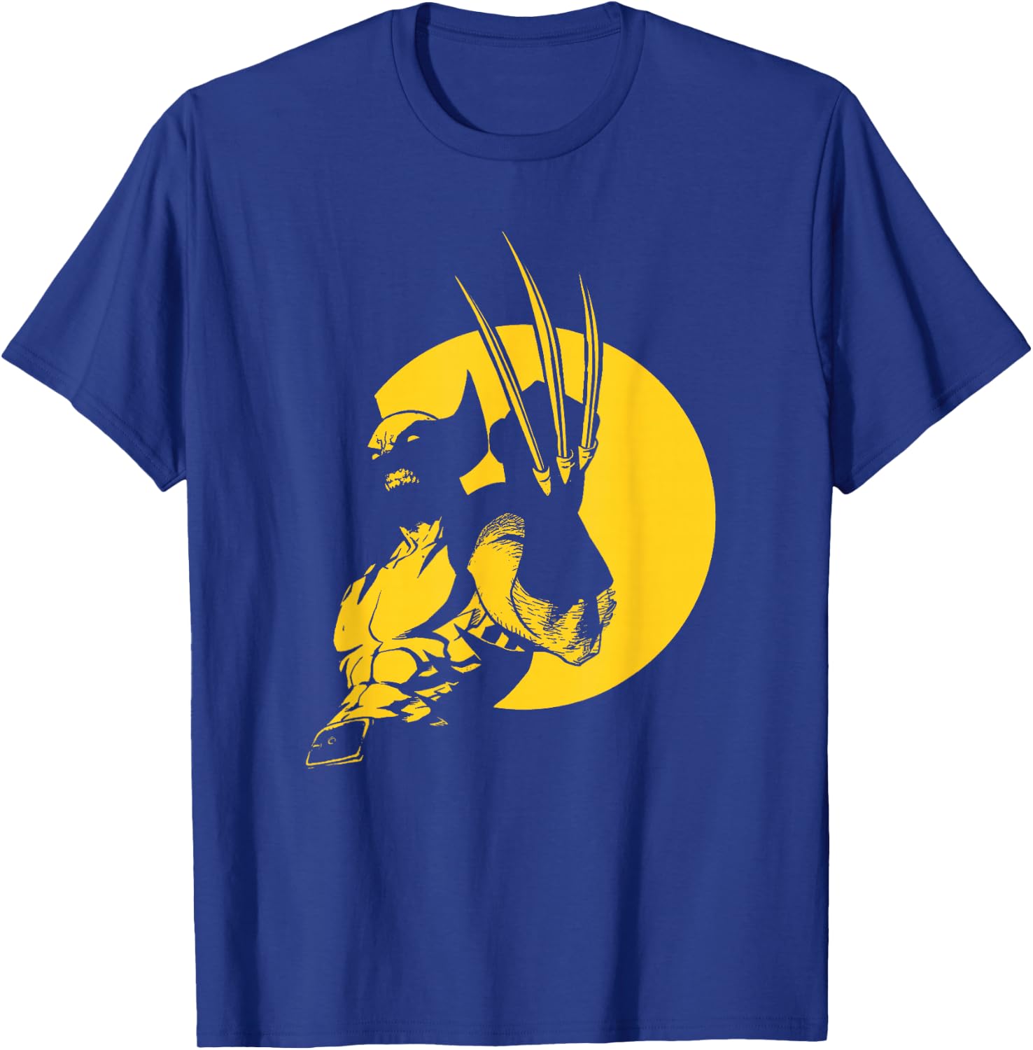 Marvel Wolverine Classic Logan X-Men Silhouette Poster T-Shirt - T-Shirt | Royal