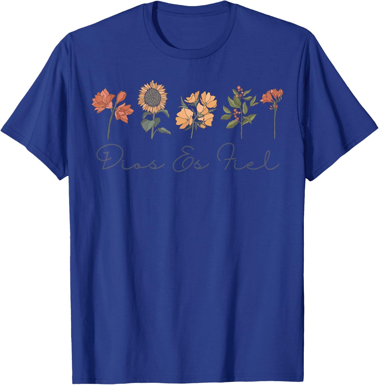 Christian Bible Verse in Spanish Dios Es Fiel Cristianos T-Shirt - T-Shirt | Royal