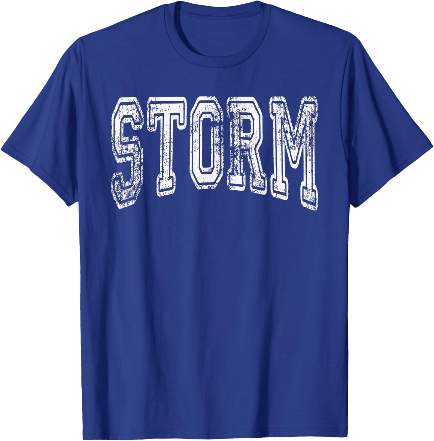 Storm Team Mascot Name Distressed Vintage School Sports Fan T-Shirt - T-Shirt | Royal