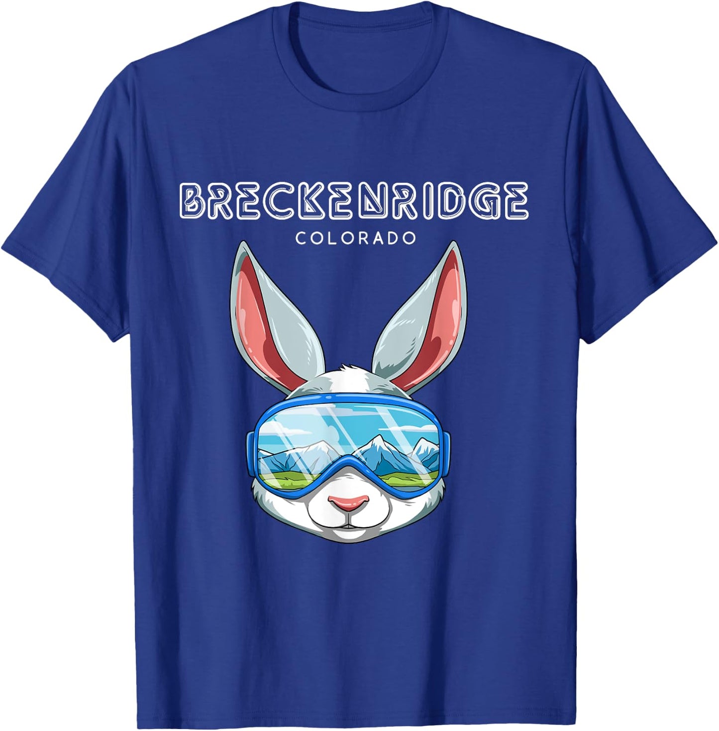 Breckenridge Colorado USA Ski and Snowboard Rabbit T-Shirt - T-Shirt | Royal