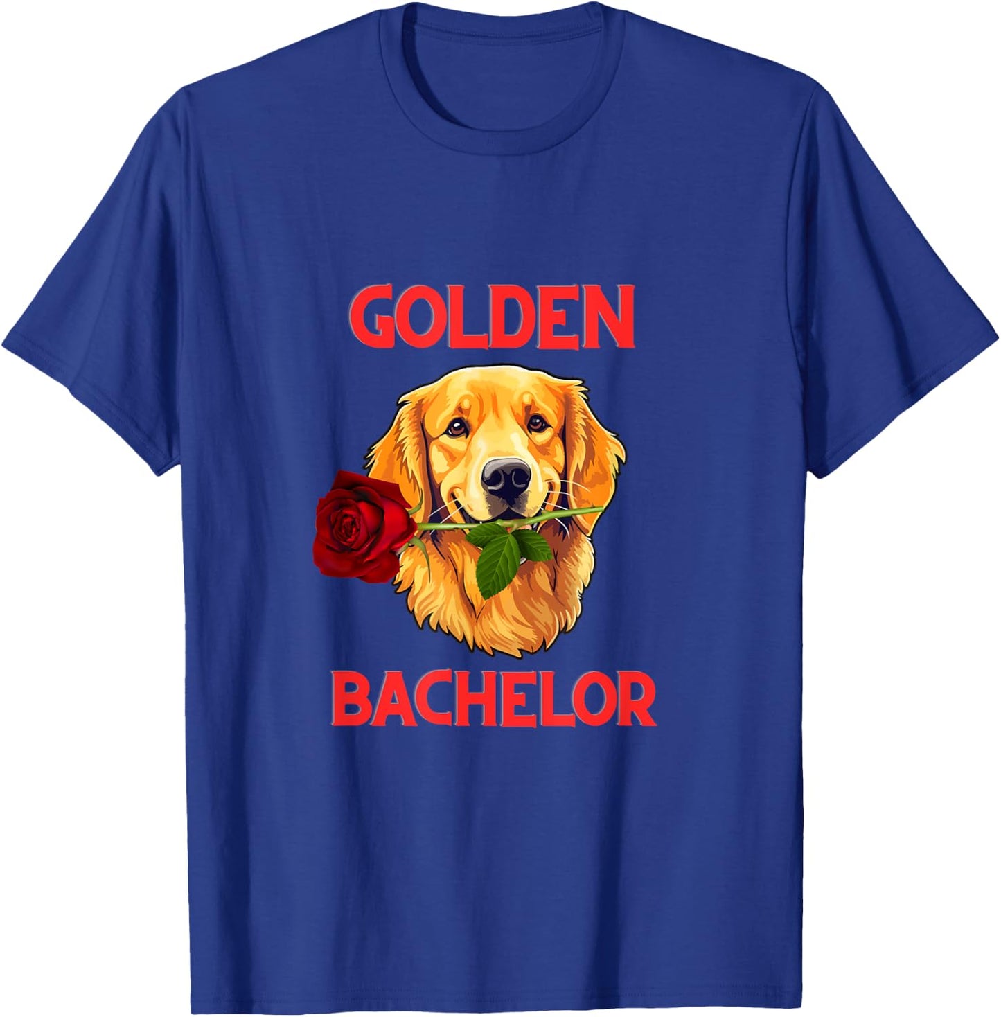 Golden Retriever Golden Bachelor Cute Funny Dog Shirt Pun Women Kids T-Shirt - T-Shirt | Royal