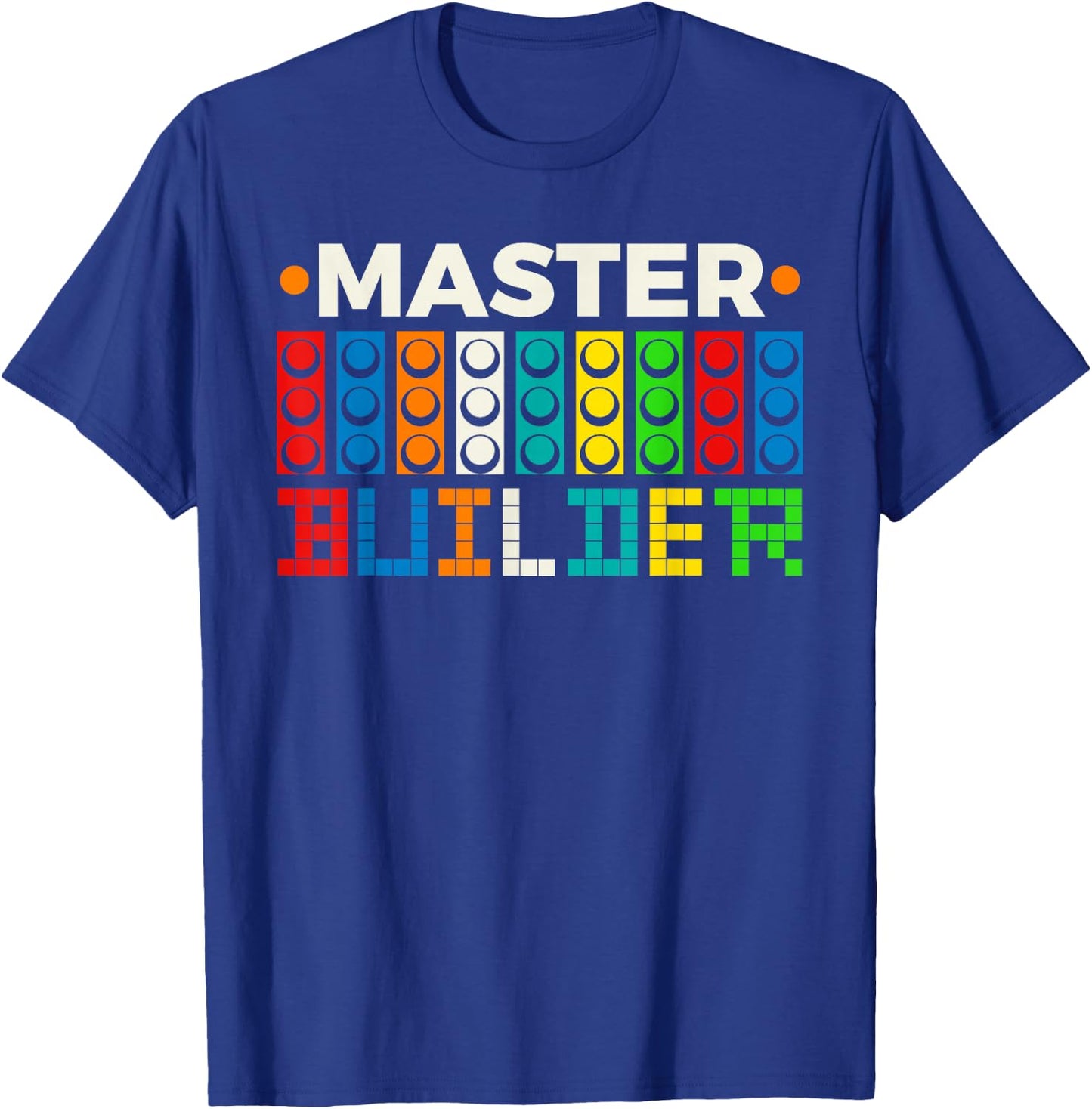 Master Builder Bricks Blocks Play Toys T-Shirt - T-Shirt | Royal