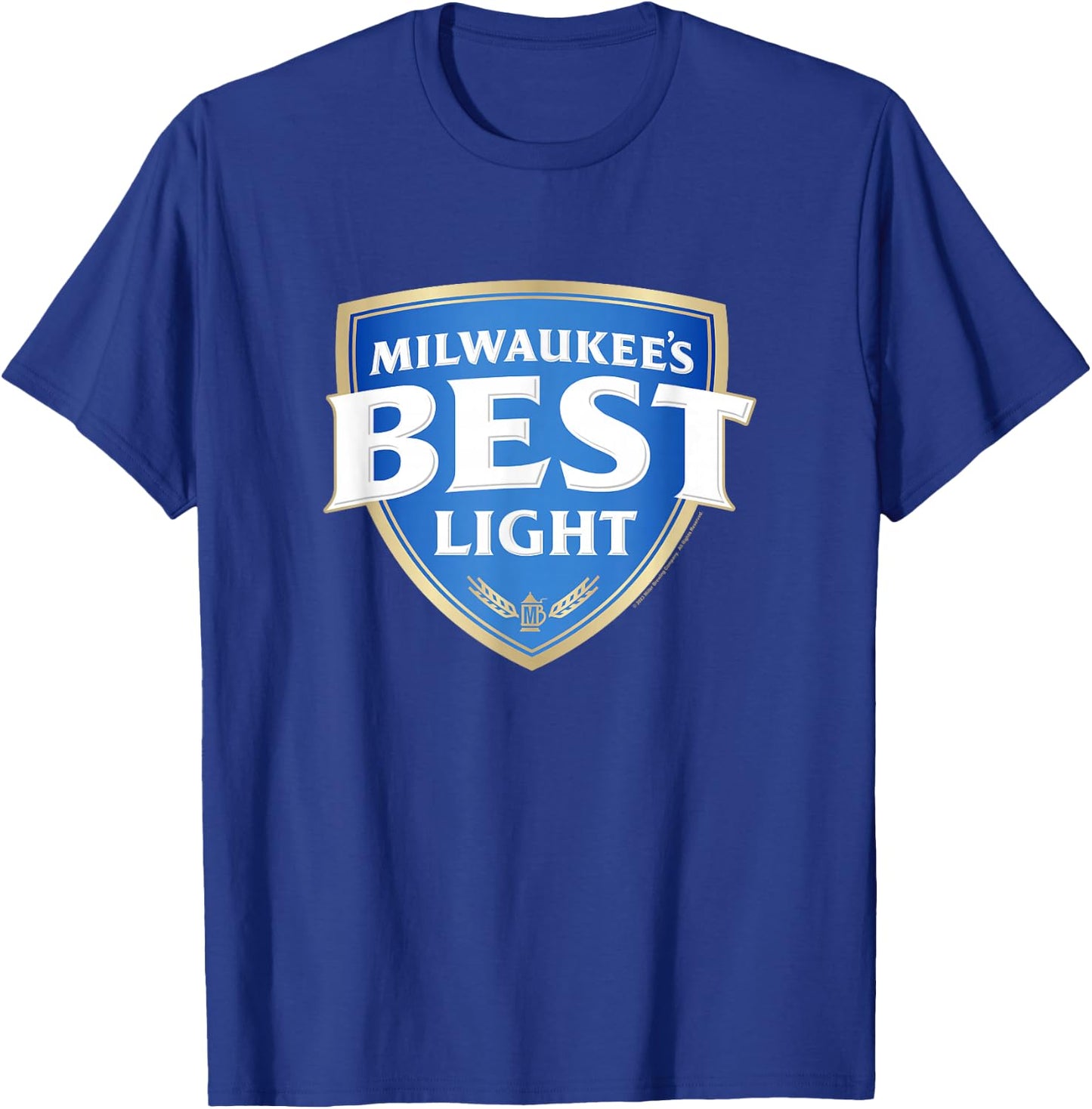 Coors Brewing Company Milwaukee's Best Light Shield Logo T-Shirt - T-Shirt | Royal
