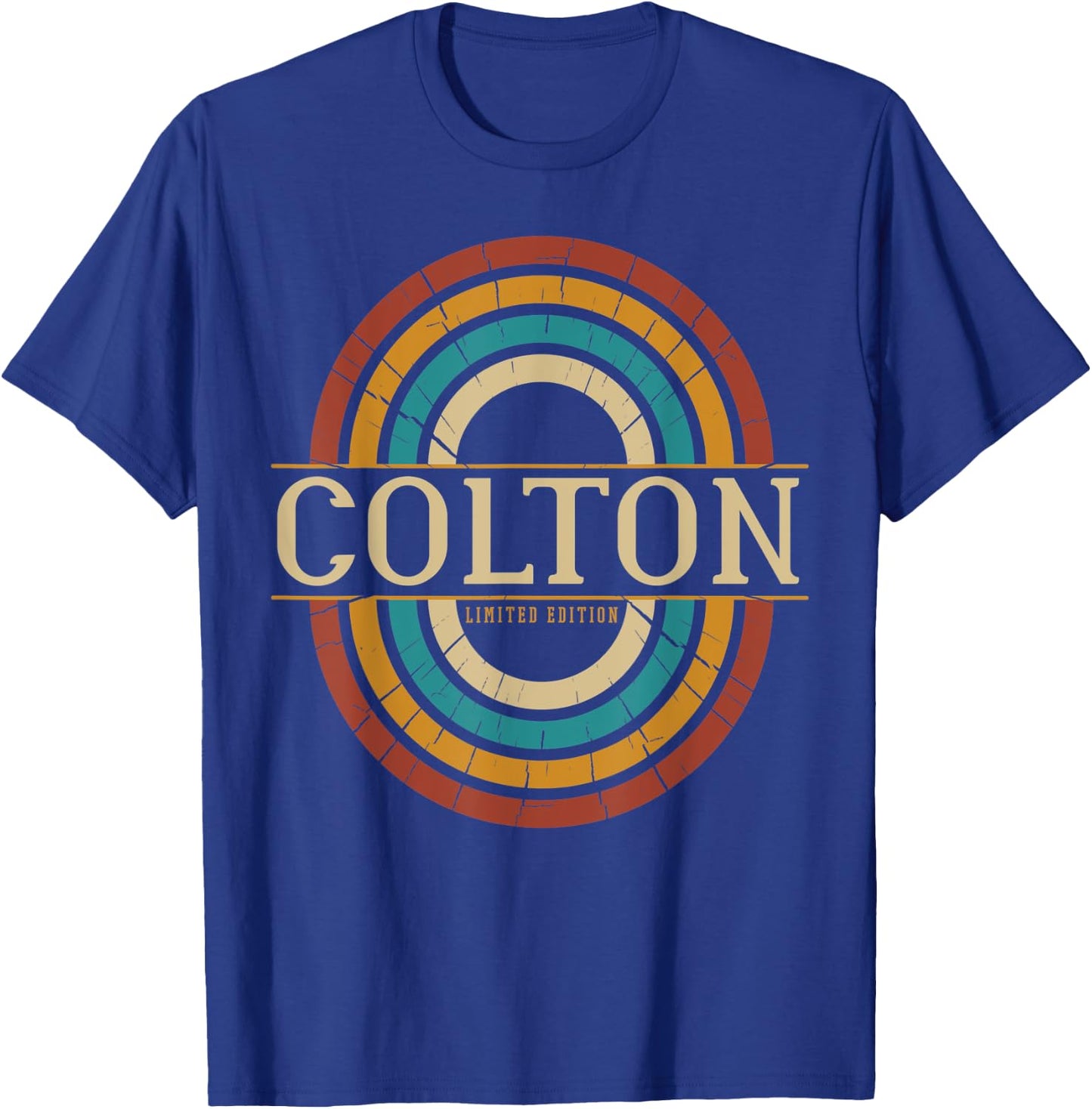 Colton Name Personalized Men Boys Vintage Appreciation T-Shirt - T-Shirt | Royal