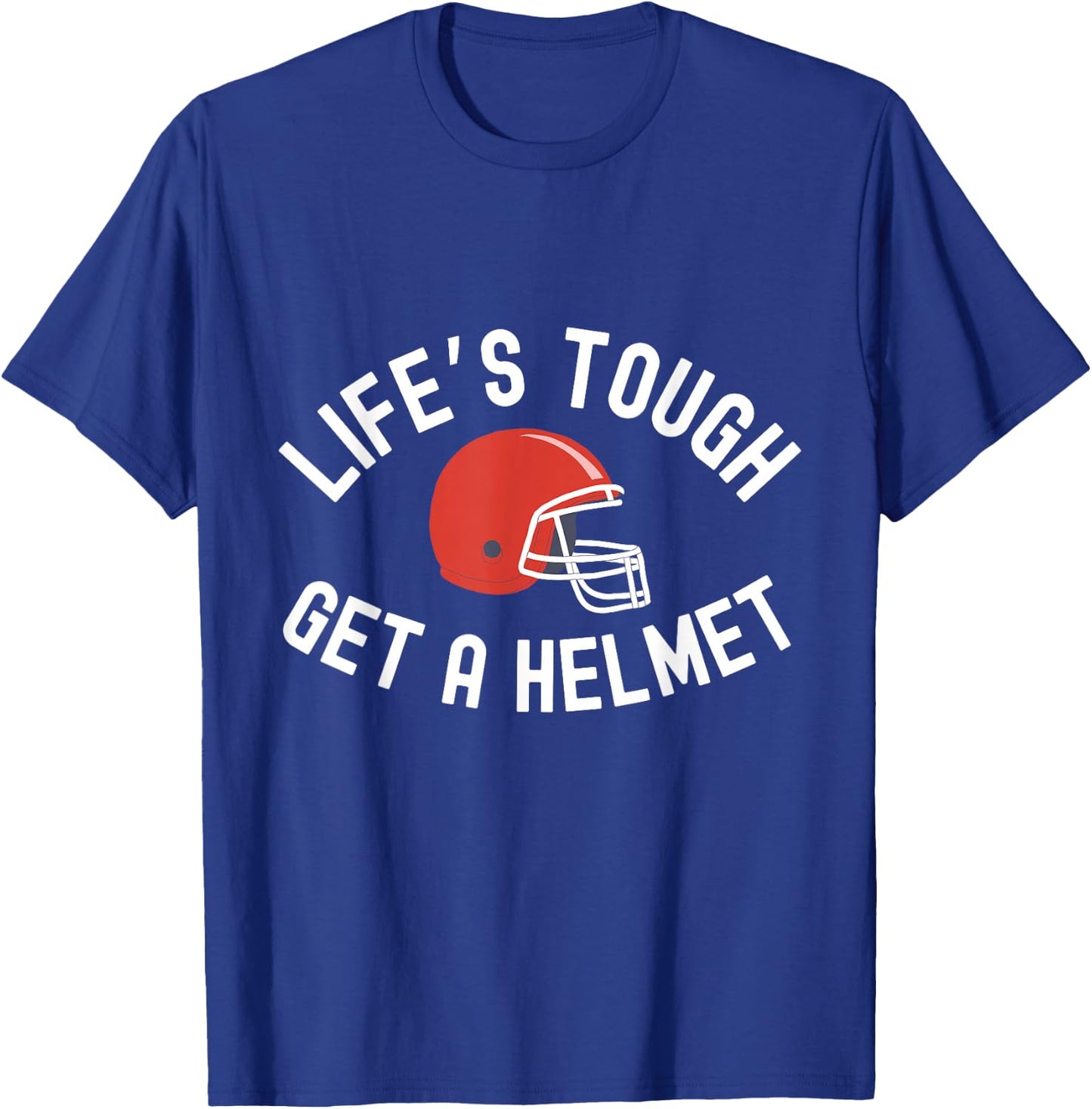 Funny Vintage Life's Tough Get a Helmet Man T-Shirt - T-Shirt | Royal