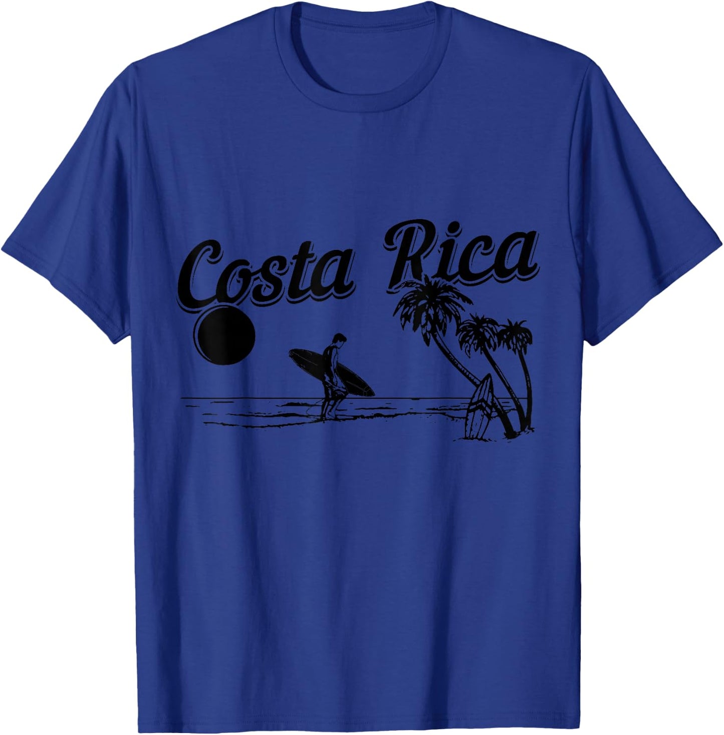 Costa Rica Surf Vintage Beach Souvenir Surfer T-Shirt - T-Shirt | Royal