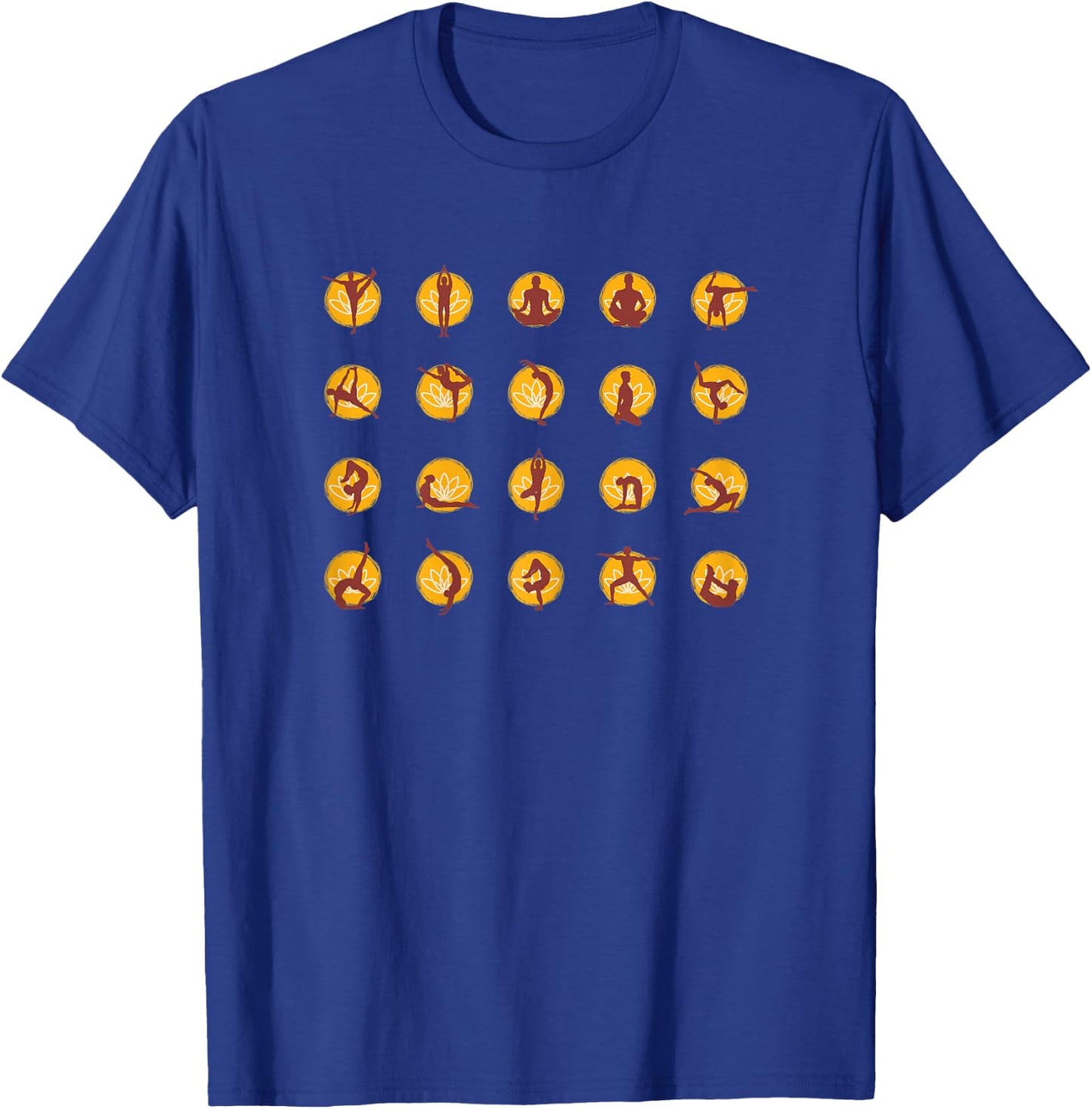 Pose Set Yellow Yoga T-Shirt - T-Shirt | Royal