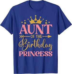 Aunt of The Birthday for Girl - 1st Birthday Princess Girl T-Shirt - T-Shirt | Royal