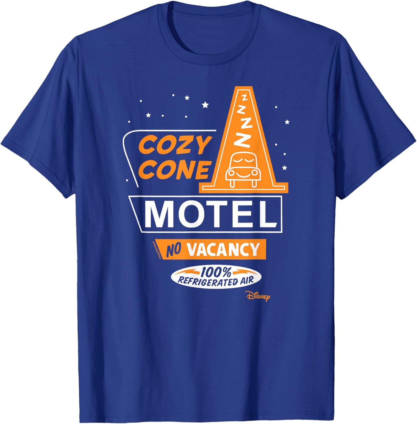 Cars - Cozy Cone Motel T-Shirt - T-Shirt | Royal