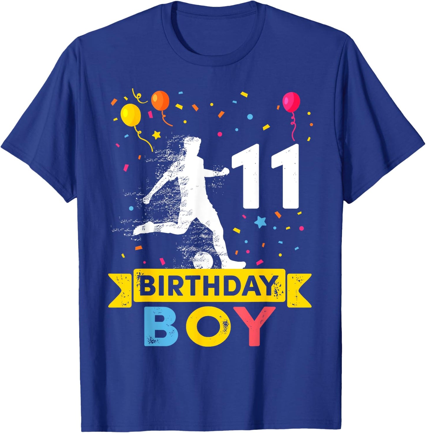 11 Year Old Birthday Boy Soccer 11th Birthday Boy T-Shirt - T-Shirt | Royal