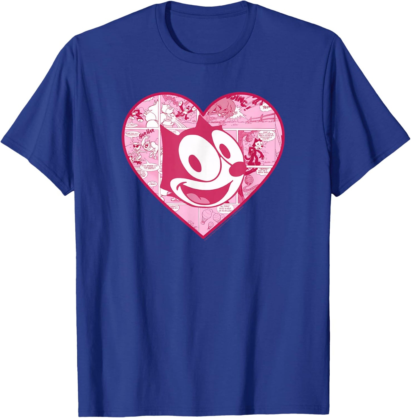 Felix the Cat Heart Comic Fill T-Shirt - T-Shirt | Royal