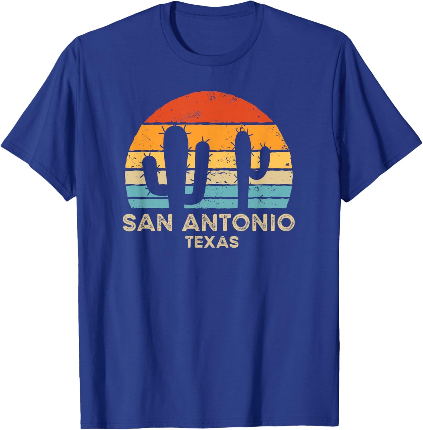 Retro Sunset San Antonio Texas T-Shirt - T-Shirt | Royal