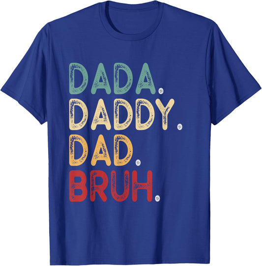 Vintage Funny Father Dada Daddy Dad Bruh T-Shirt - T-Shirt | Royal