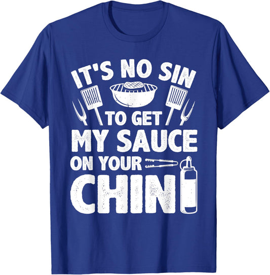 Funny BBQ Women BBQ Barbeque Smoking Barbecue Sauce T-Shirt - T-Shirt | Royal