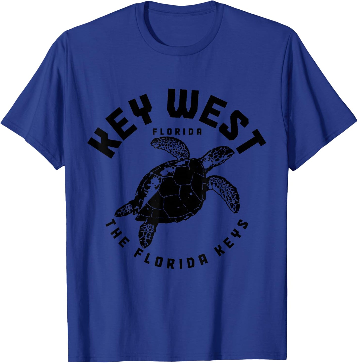 Key West Florida Sea Turtle Scuba Diving Vintage T-Shirt - T-Shirt | Royal