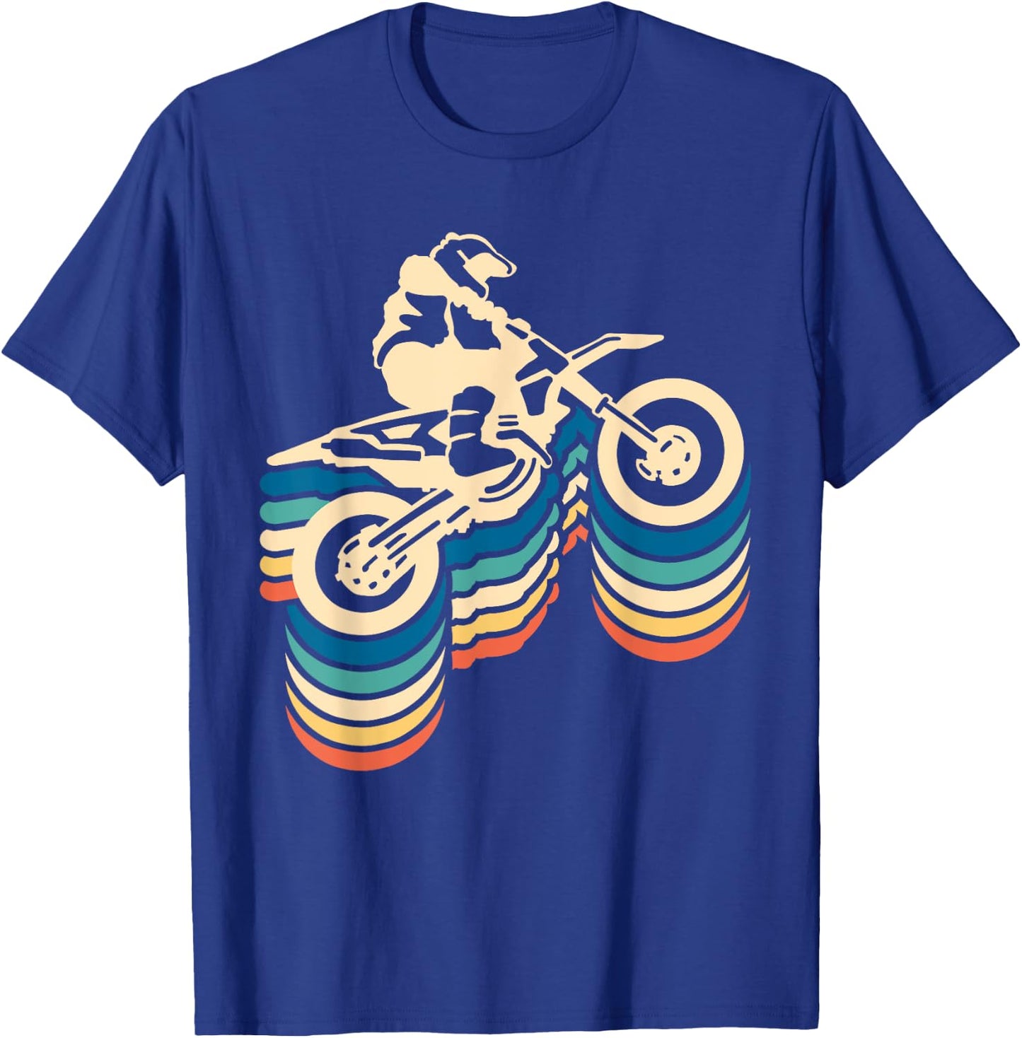 Retro Dirt Bike Rider Funny Enduro Biker Motorcycle Lovers T-Shirt - T-Shirt | Royal