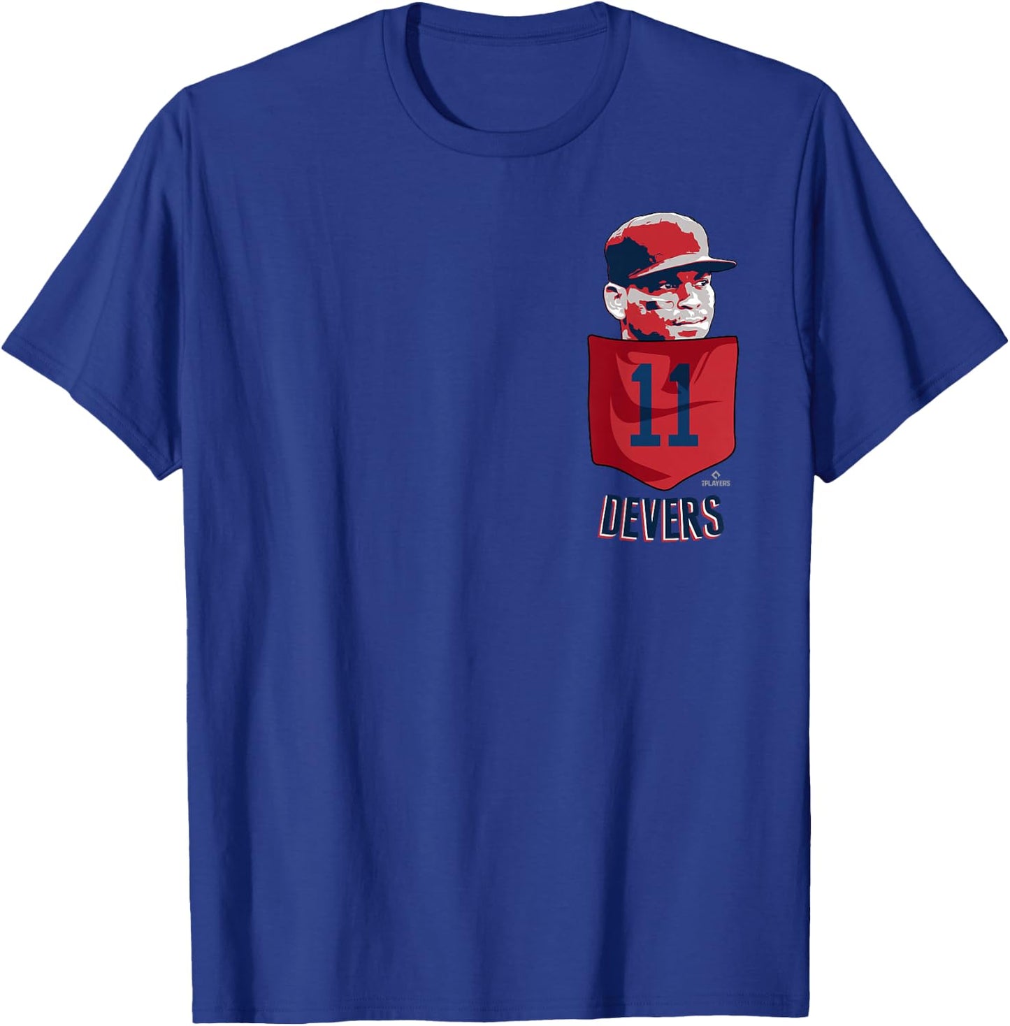 Rafael Devers Boston Baseball Pocket MLBPA T-Shirt - T-Shirt | Royal