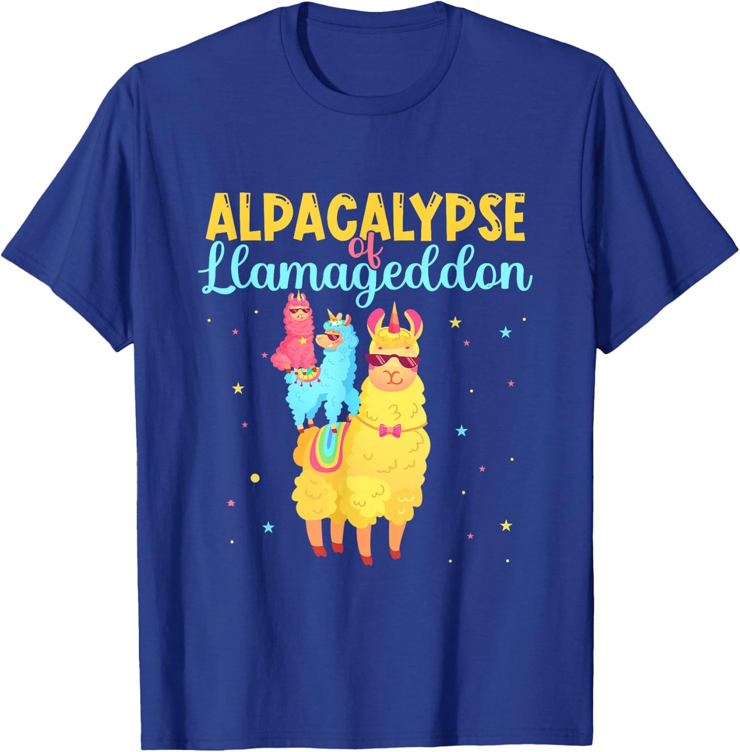 Alpacalypse Or Llamageddon Alpacas and Llamas Take Over T-Shirt - T-Shirt | Royal