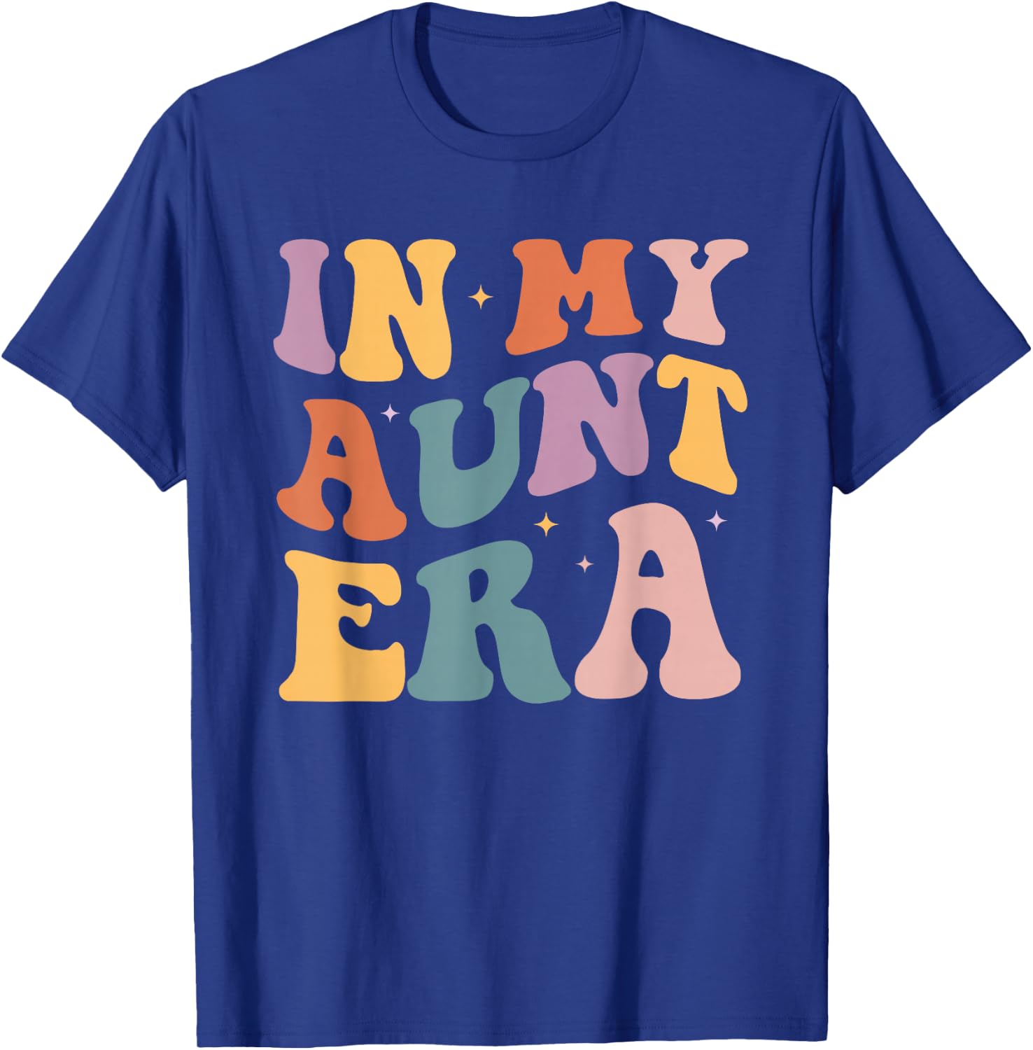 Groovy In My Aunt Era Baby Announcement for Aunt Auntie T-Shirt - T-Shirt | Royal