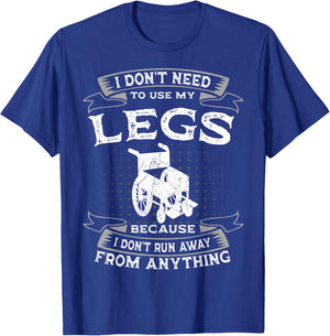 Paraplegic Paraplegia Disabled Person Wheelchair Paraparesis T-Shirt - T-Shirt | Royal