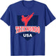 Taekwondo USA Support the Team Shirt USA Flag Fighting Women Kids Men T-Shirt - T-Shirt | Royal