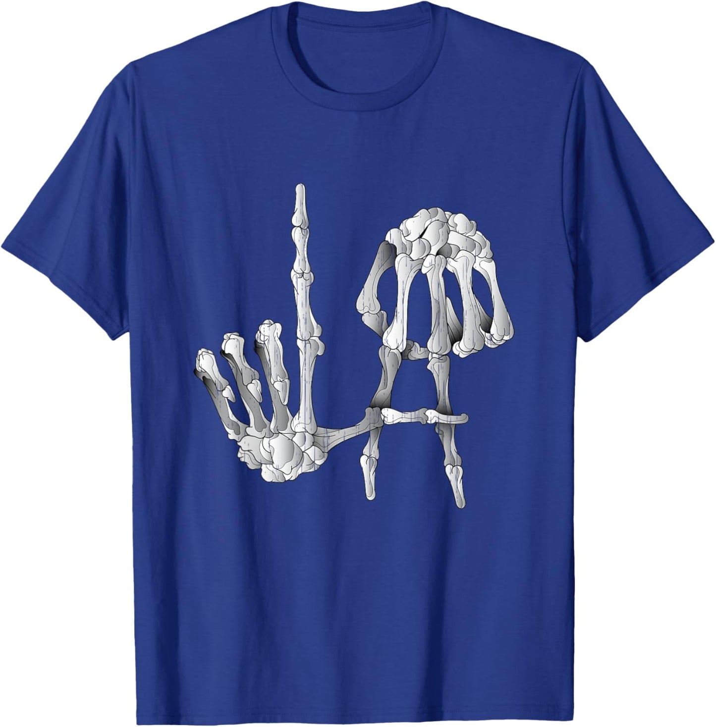 Los Angeles LA Hand Sign Funny Skeleton Halloween Costume T-Shirt - T-Shirt | Royal