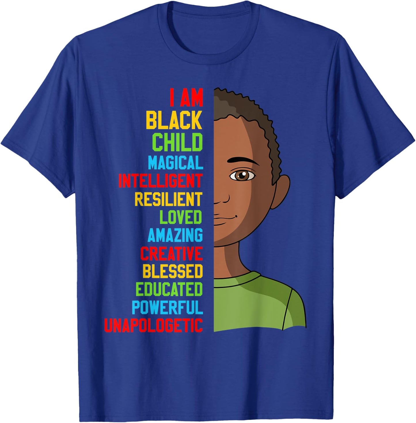 African American I Am Black Child History Month Toddler Boy T-Shirt - T-Shirt | Royal