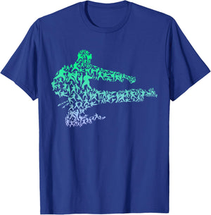 Cool Martial Arts Karate Kick Fighter Graphic Design Karate T-Shirt - T-Shirt | Royal