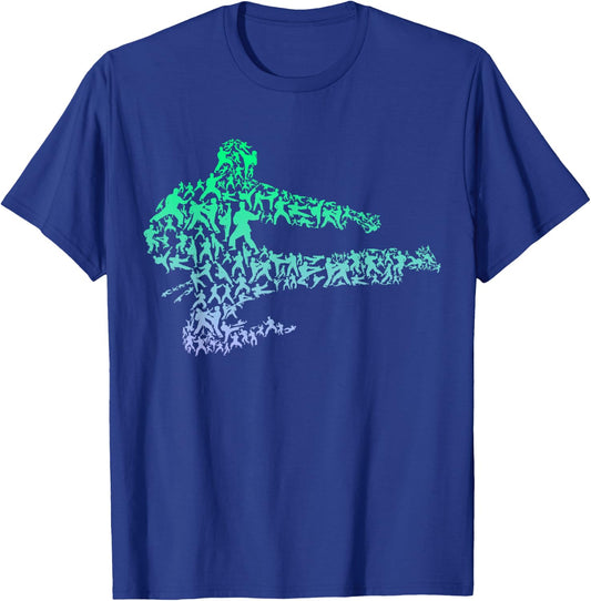 Cool Martial Arts Karate Kick Fighter Graphic Design Karate T-Shirt - T-Shirt | Royal