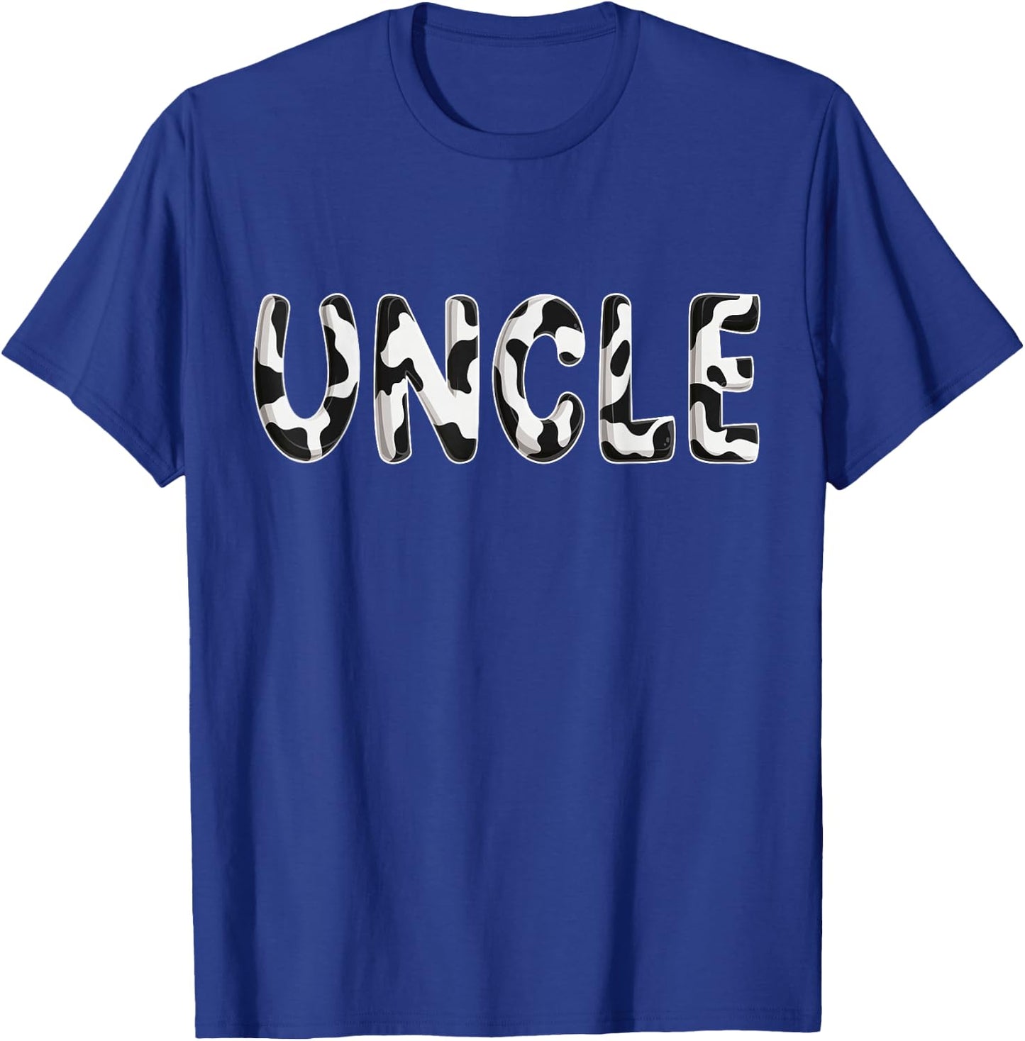 Cow Uncle Birthday Family Matching Fathers Day Boy Girl Men T-Shirt - T-Shirt | Royal