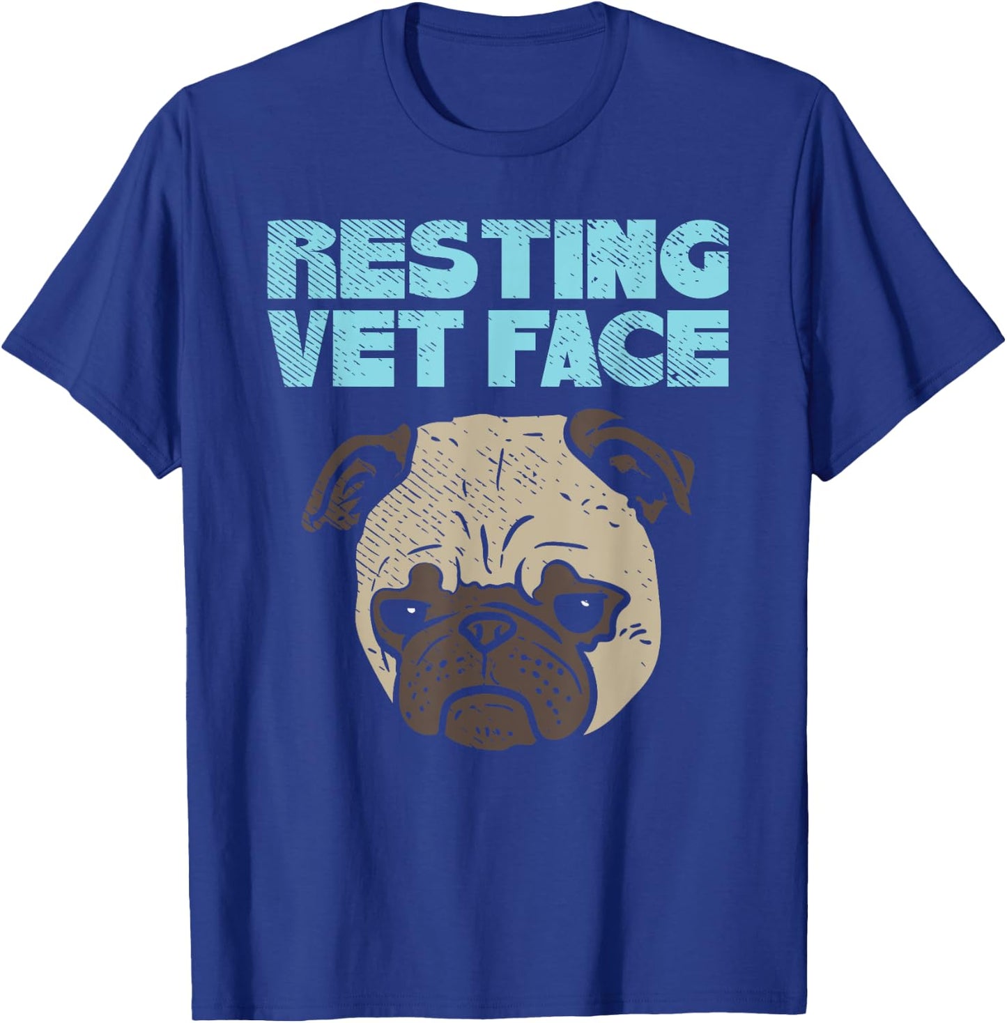 Resting Vet Face Funny Veterinary T-Shirt - T-Shirt | Royal