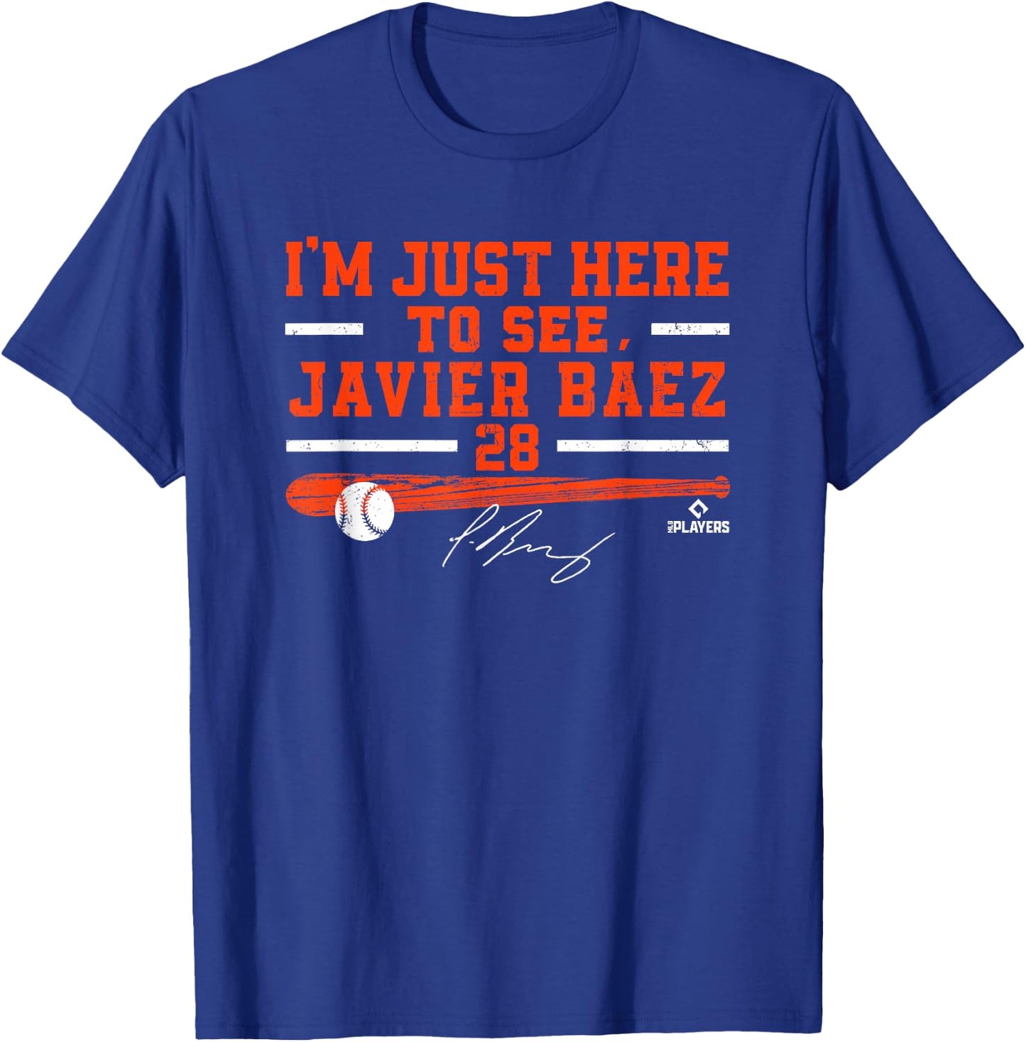 BallPark MVP I'm Just Here to See Javier Baez Detroit MLBPA T-Shirt - T-Shirt | Royal