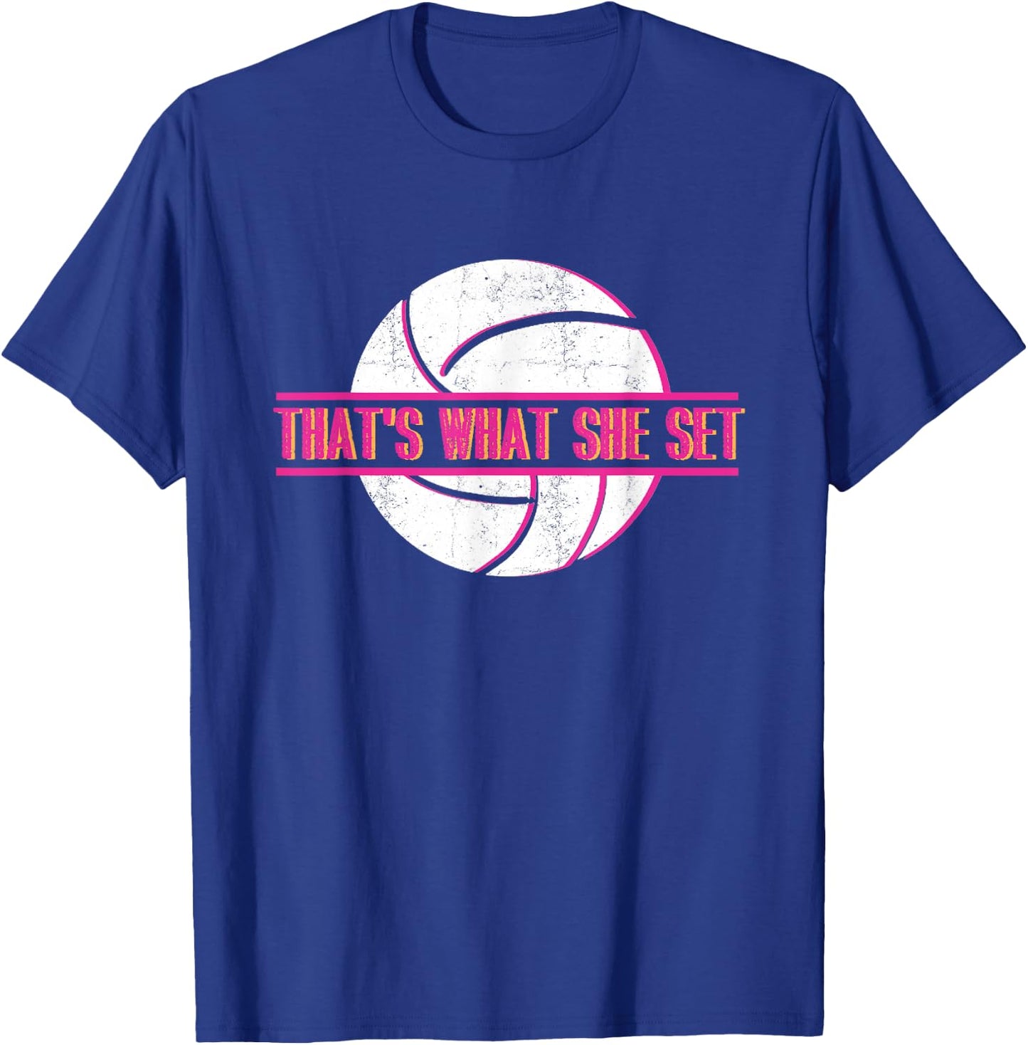 That's What She Set | Ball Game | Beach Volleyball Player T-Shirt - T-Shirt | Royal