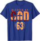 Blessed By God For 63 Years 63rd Birthday Religious Theme T-Shirt - T-Shirt | Royal
