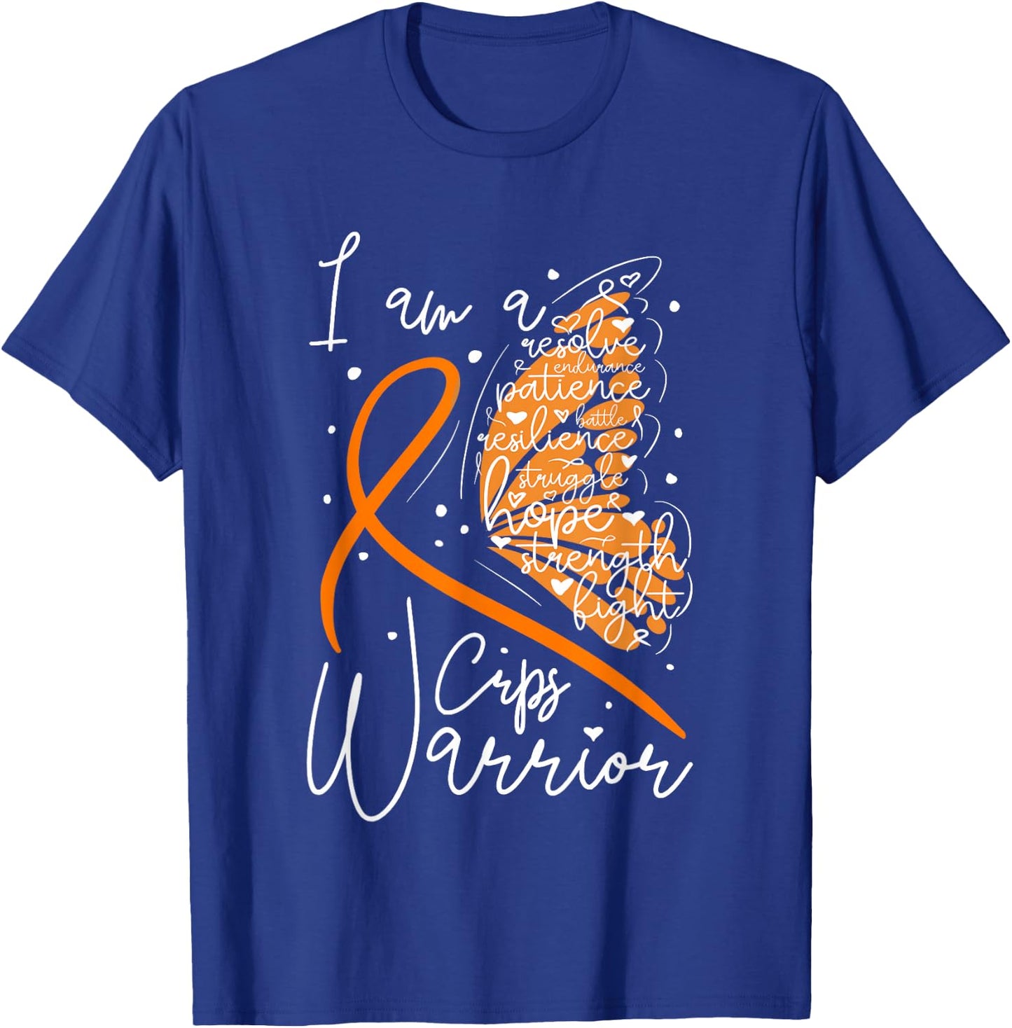 Butterfly CRPS Warrior, CRPS Awareness T-Shirt - T-Shirt | Royal