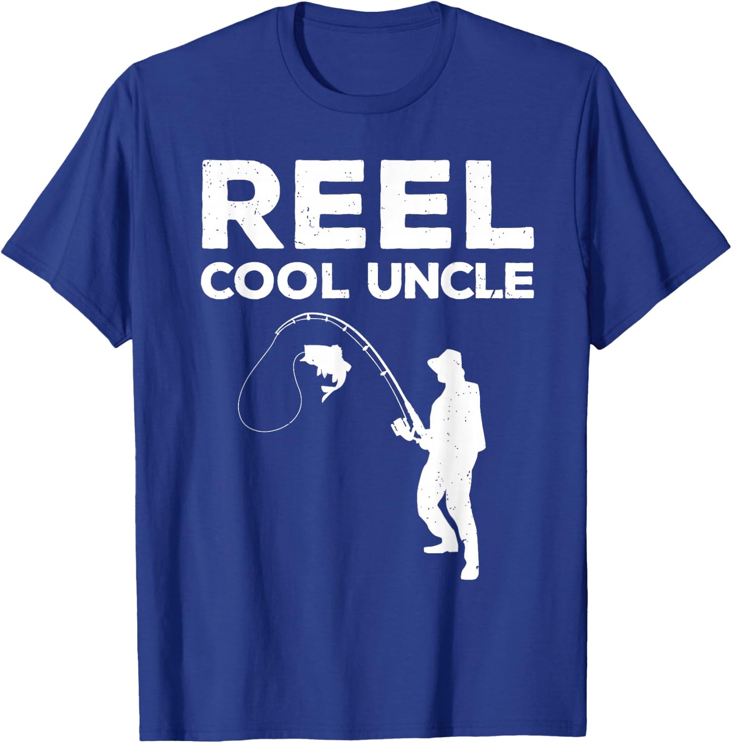 Funny First Time Uncle Design Reel Fishing Lover T-Shirt - T-Shirt | Royal