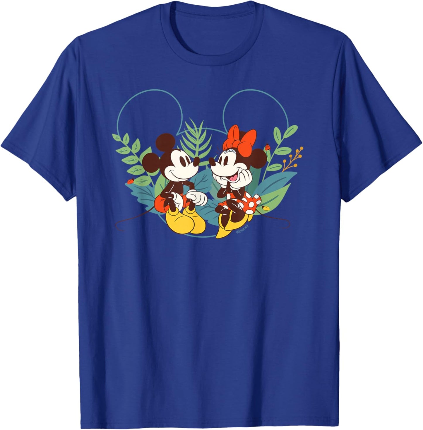 Disney Mickey & Minnie Mouse Spring Chat Botanical Garden T-Shirt - T-Shirt | Royal
