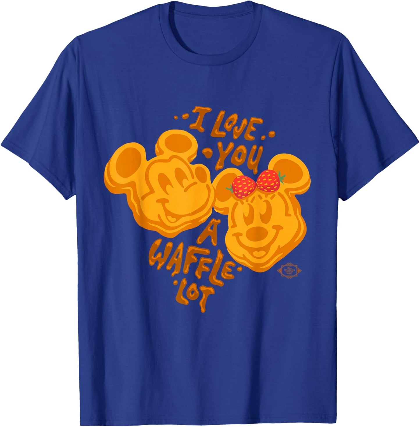 Disney Mickey & Minnie Love You a Waffle Lot Valentine’s Day T-Shirt - T-Shirt | Royal