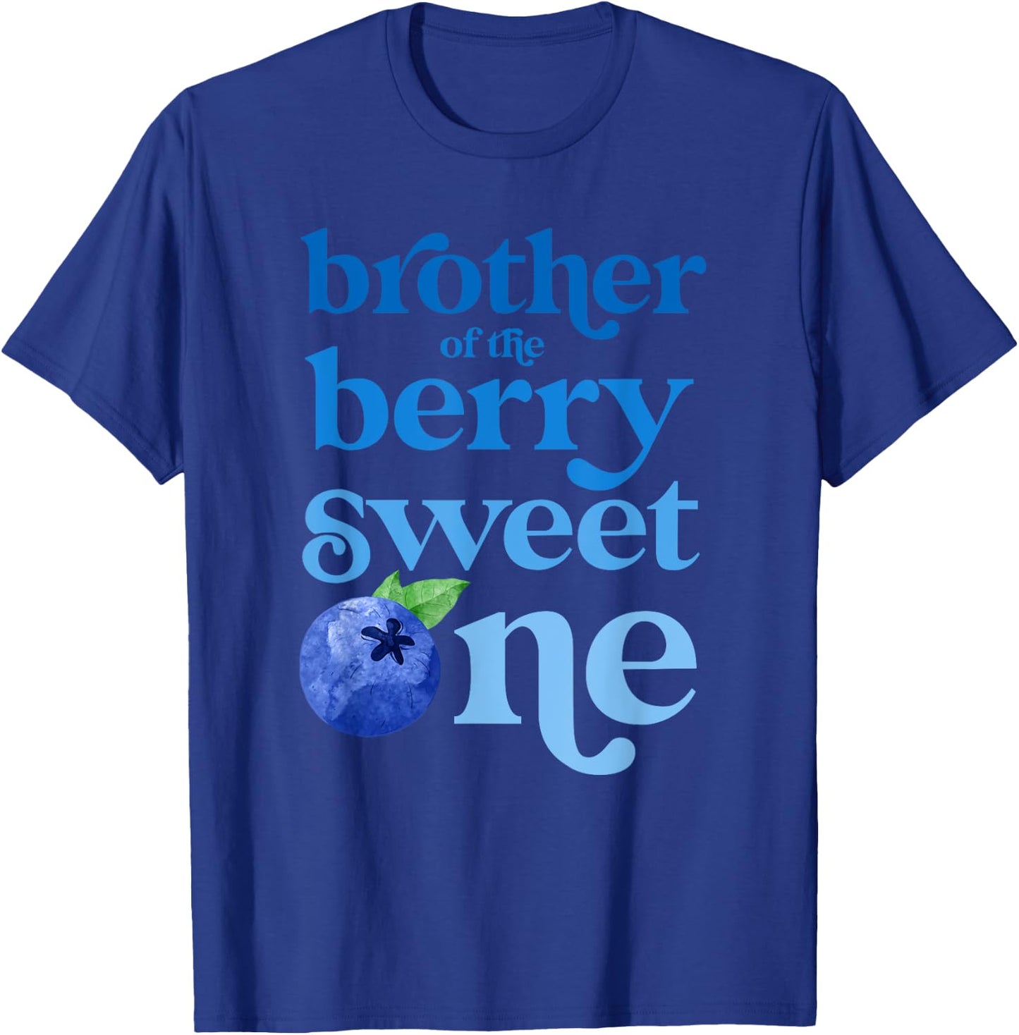 Brother First Birthday Berry Sweet One Blueberry 1st Bday T-Shirt - T-Shirt | Royal