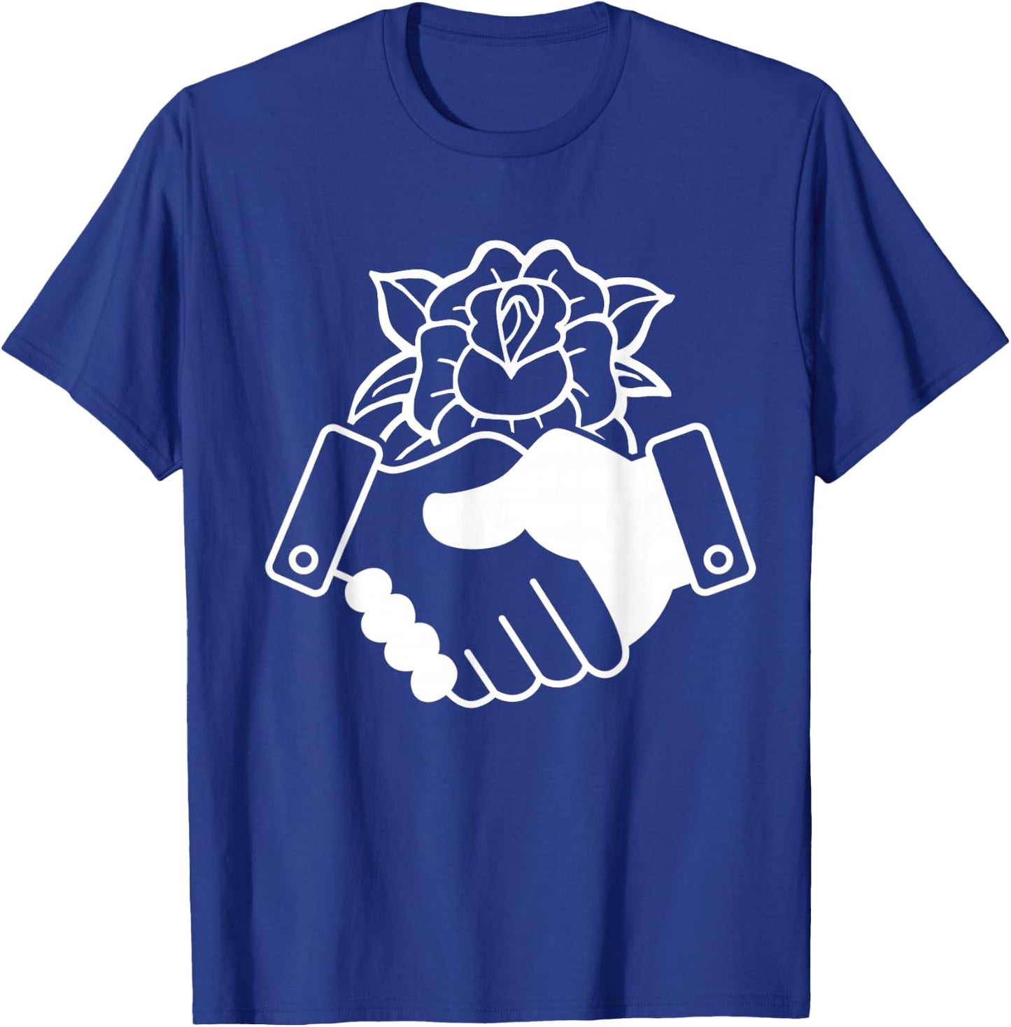Democratic Socialism Socialist of America Rose Handshake T-Shirt - T-Shirt | Royal