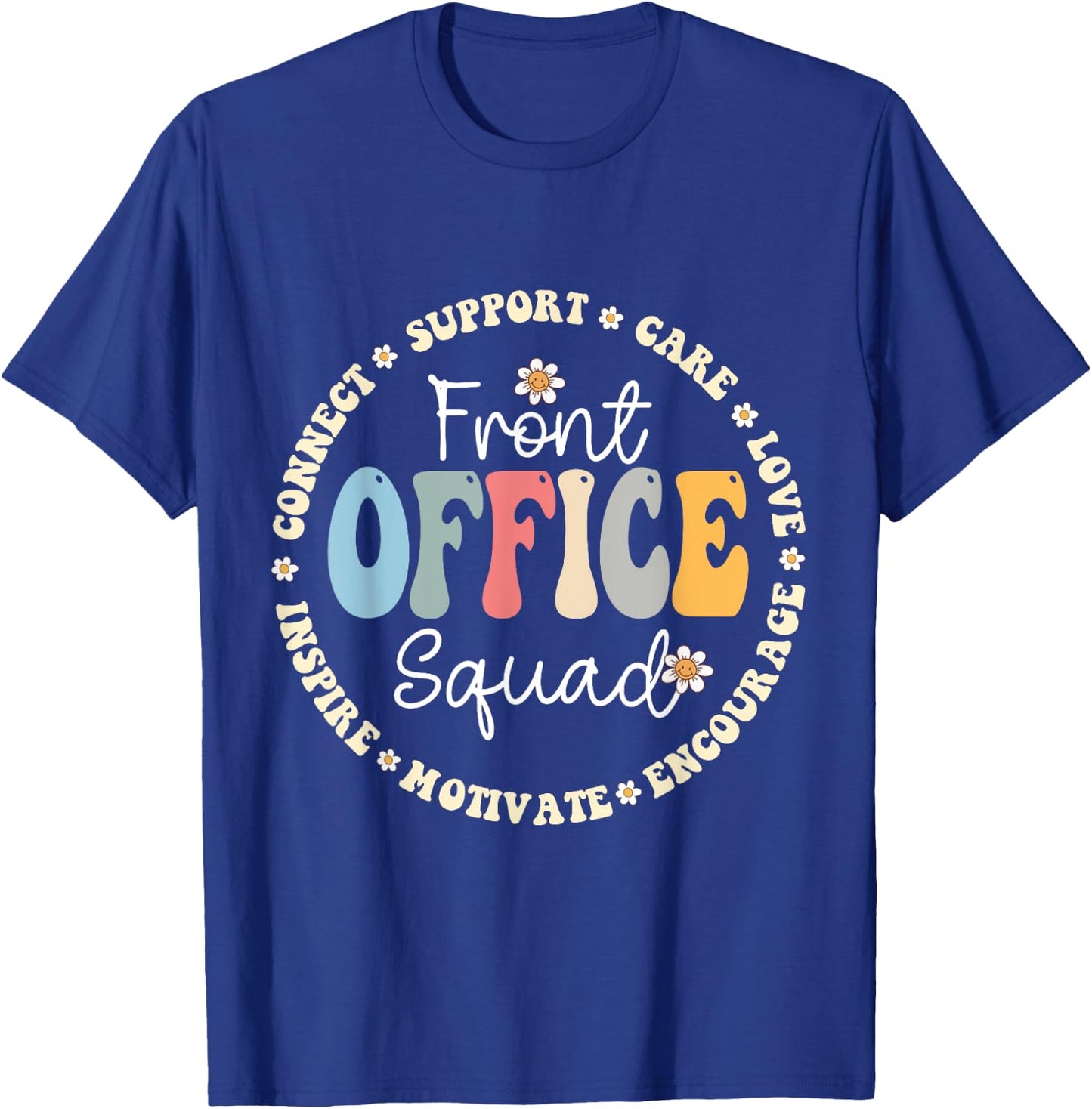 Retro School Secretary Admin Appreciation Front Office Squad T-Shirt - T-Shirt | Royal