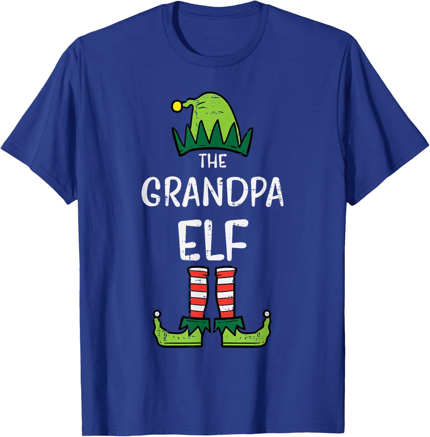 Grandpa Elf Xmas Matching Christmas For Family Men Set T-Shirt - T-Shirt | Royal